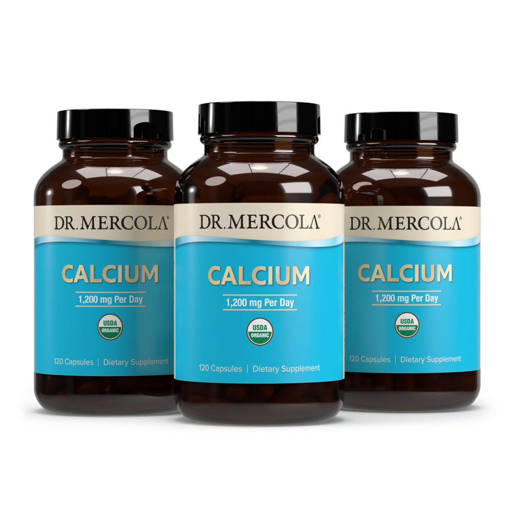 USDA Organic label visible on calcium bottle highlighting clean ingredients.