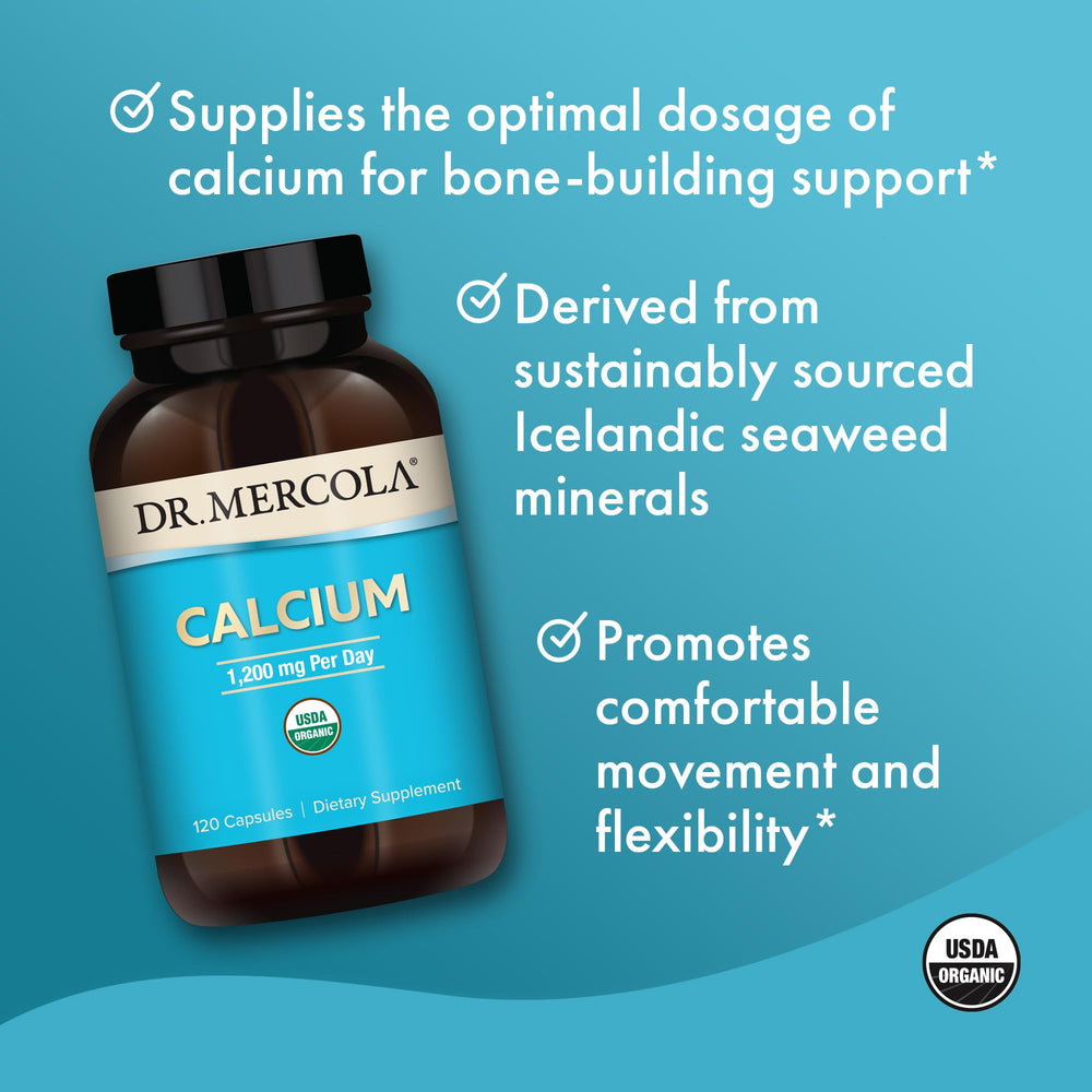 Sustainably harvested Icelandic seaweed used for mineral-rich calcium matrix.