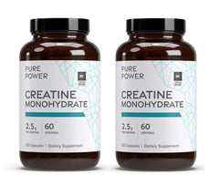 Dr. Mercola Pure Power Creatine Monohydrate bottle boosts workout energy and endurance