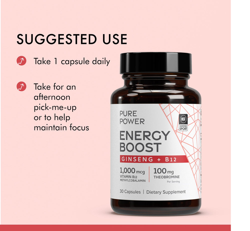 Dr. Mercola Pure Power bottle highlights Korean ginseng root extract