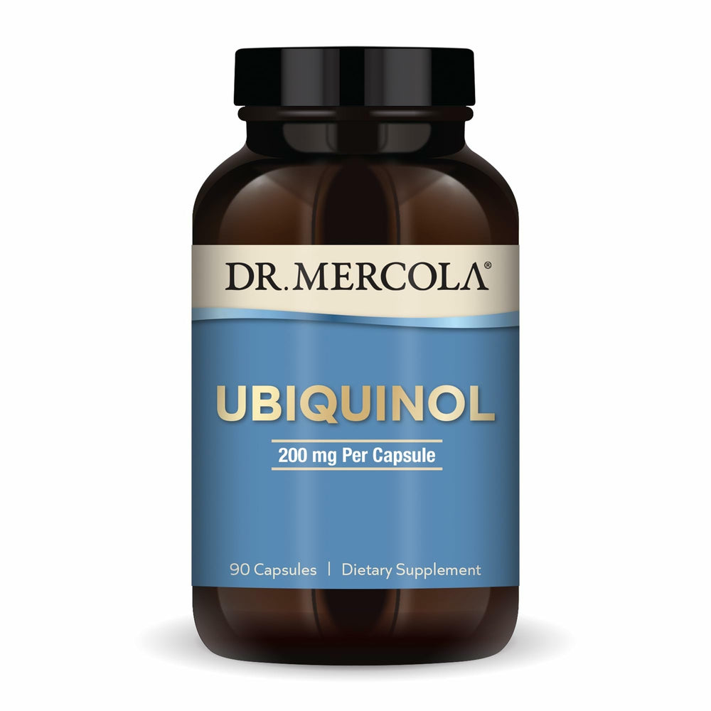 Dr. Mercola Ubiquinol 200 mg bottle front for energy support