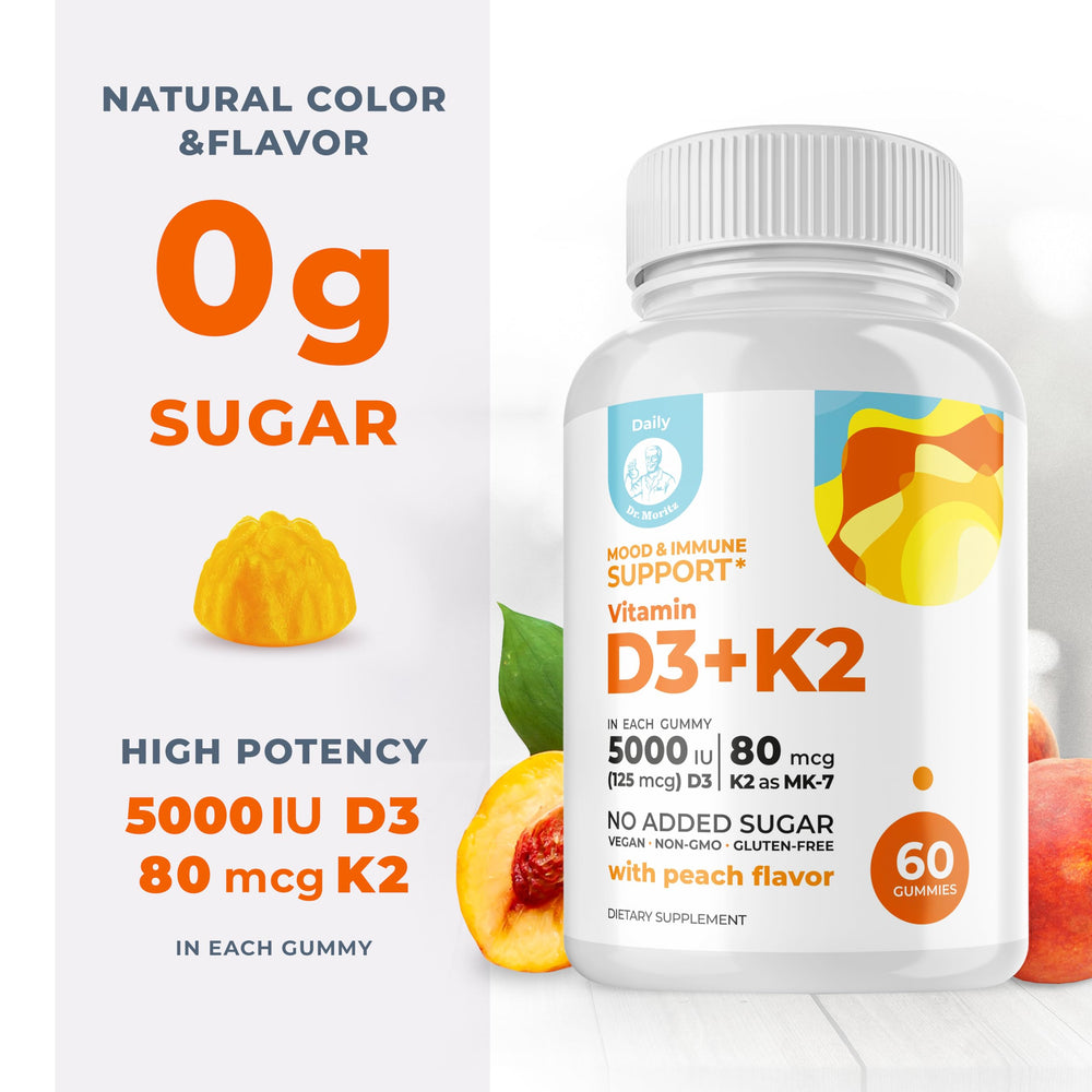DR. MORITZ D3 K2 gummies kid serving, kid-friendly vitamin routine.