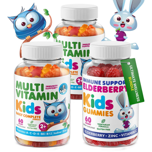 DR. MORITZ elderberry gummies for kids in a bottle offering daily immune support
