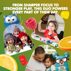DR. MORITZ Family nutrition infographic shows included products and easy daily routine.