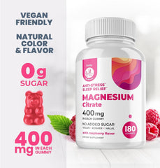 DR. MORITZ magnesium gummies 180-count bottle for everyday magnesium intake
