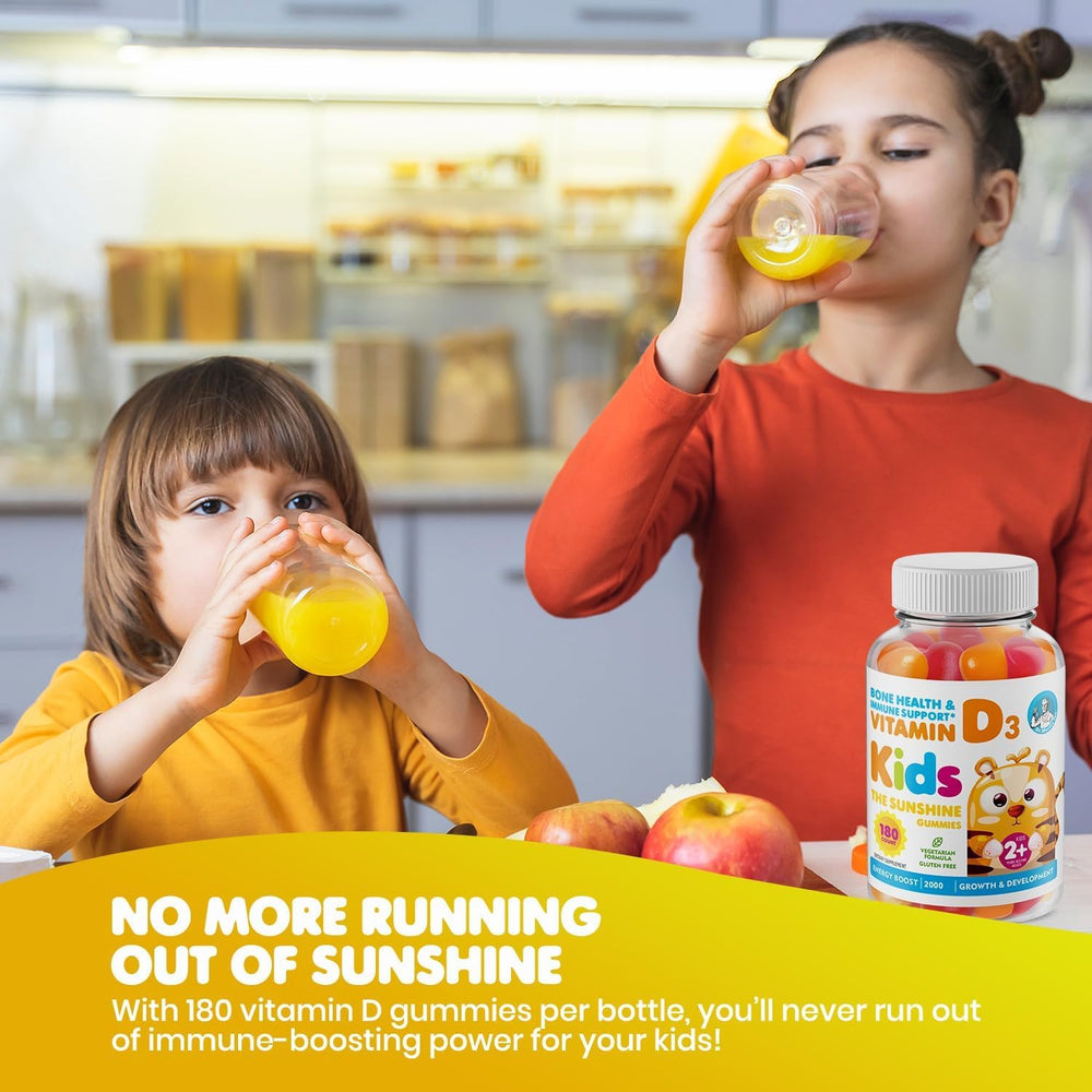 DR. MORITZ Multi-fruit flavor D3 gummies for kids and adults
