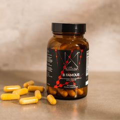DR. NIGMA B Famous capsules highlighting potential skin glow benefits.