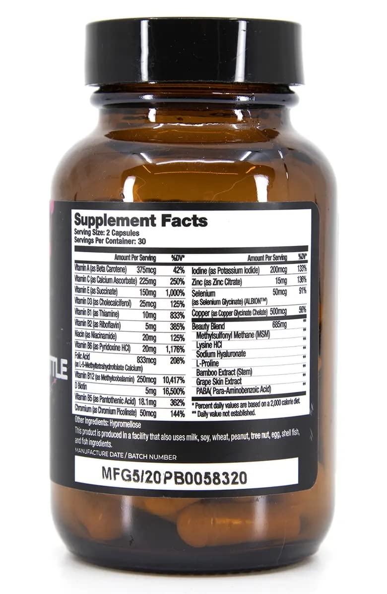 Dr. Nigma bottle pouring capsules for daily skin and hair care.