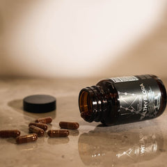 DR. NIGMA Healthy Flora label mockup on bottle