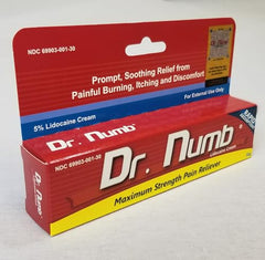 Application of Dr. Numb cream illustrating a thin, non-greasy layer.