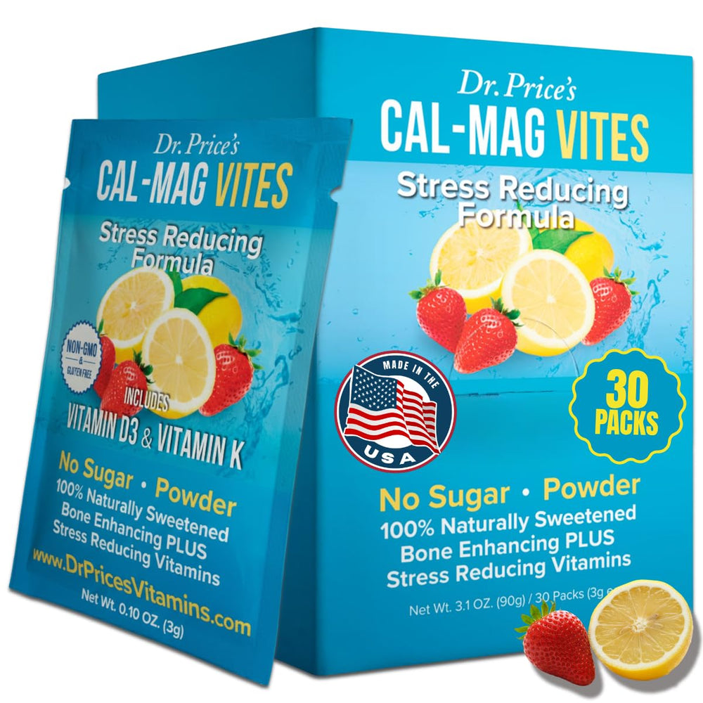Dr. Price's Cal-Mag Vites strawberry lemon packet ready to mix in water