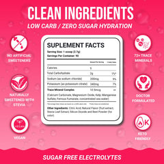 Dr. Price's Electrolytes label highlights 72+ minerals including manganese.