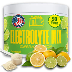 Dr. Price's Electrolytes Lemon Lime bottle for on-the-go hydration