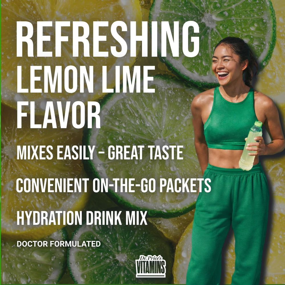 Foil pouch emphasizes clean ingredients and vegan formulation in Dr. Price's Electrolytes.
