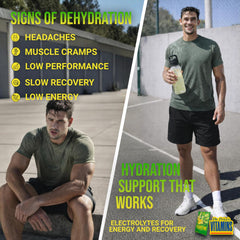 Lemon Lime glass with ice shows refreshing electrolyte hydration by Dr. Price's.
