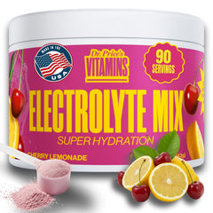 Dr. Price's Electrolytes Cherry Lemonade bottle for sugar-free hydration on the go.