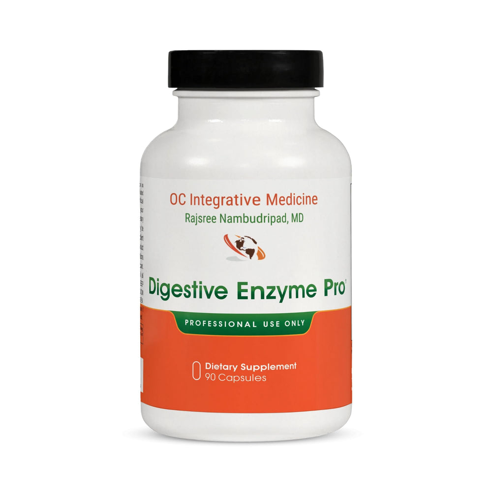 Dr. Rajsree Digestive Enzyme Pro bottle supports post-meal comfort.