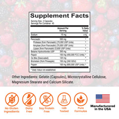 Dr. Rajsree Digestive Enzyme Pro capsules close-up show enzyme blend.