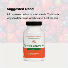 Dr. Rajsree Digestive Enzyme Pro bottle on a countertop scene.