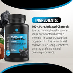 Coconut-shell activation concept highlighting adsorption for Dr. Robaina charcoal.
