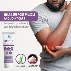 Dr. Robaina DMSO Lavender Gel application on skin provides soothing, refreshing effect