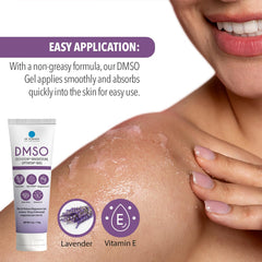 Dr. Robaina DMSO Lavender Gel texture swirl demonstrates a lightweight, non-sticky feel