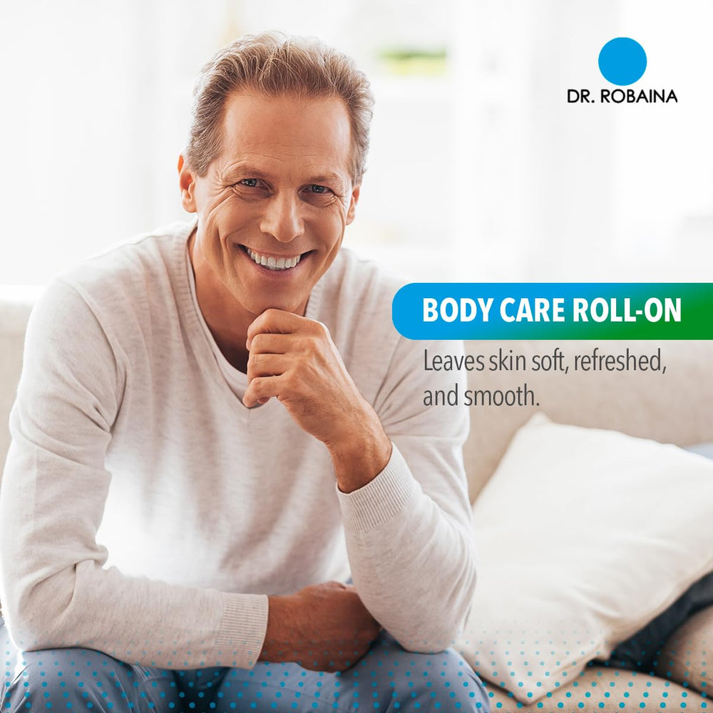 Dr. Robaina DMSO Roll-On highlights Zechstein minerals for soothing skin support.