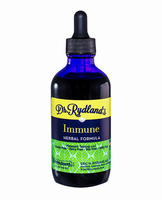 Dr. Rydland's Herbal Supplement immune bottle for family use.