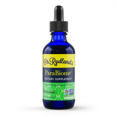 Dr. Rydland's ParaBiome advanced cleanse bottle showcasing digestive support.