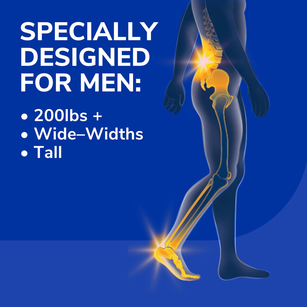 Dr. Scholl's insole for wide feet with built-in arch support.