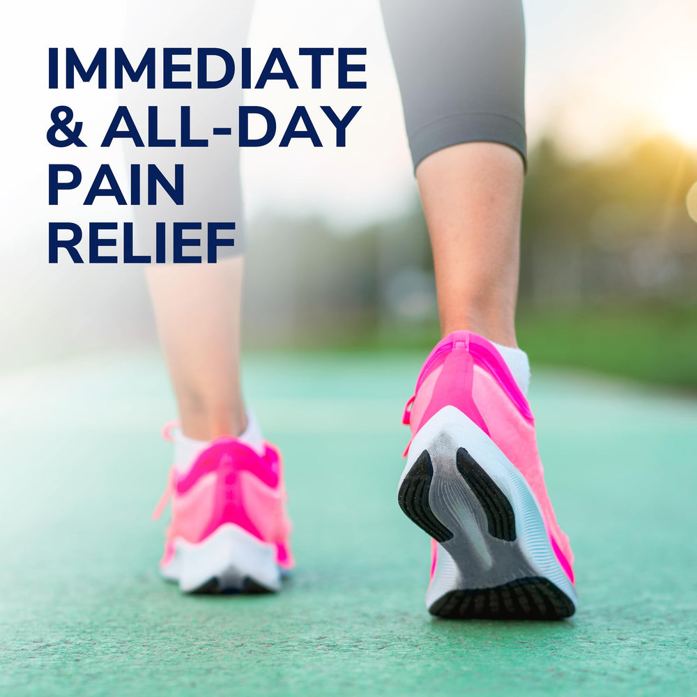 Dr. Scholl’s plantar fasciitis relief insoles reduce heel strain with deep heel cup.