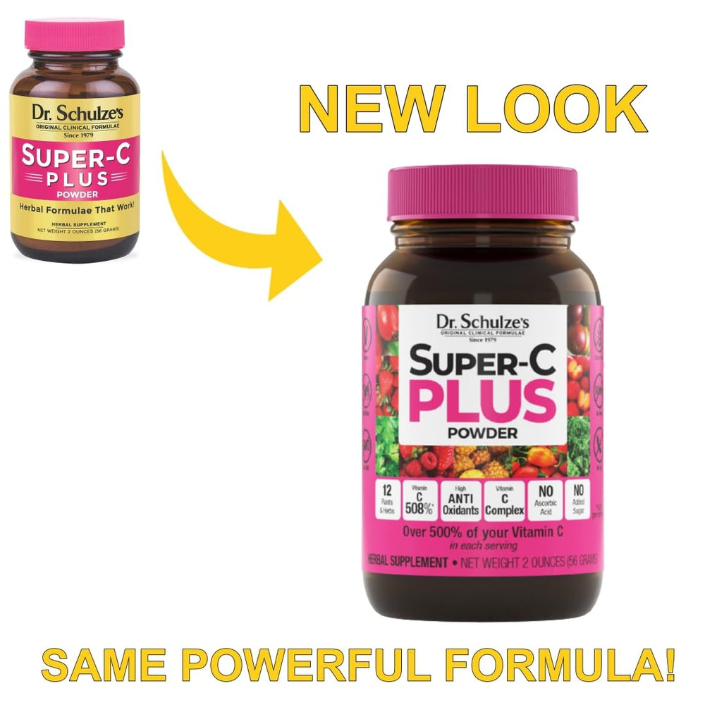 Dr. Schulze's Super-C Plus spoon dispensing for easy daily antioxidant use
