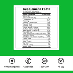 Dr. Schulze's SuperFood Plus scoop and powder ready for daily use.