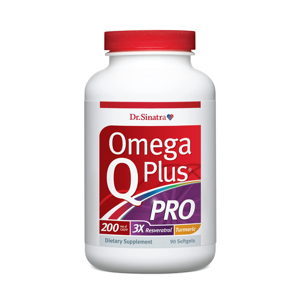 Dr. Sinatra Omega Q Plus PRO bottle for professional heart support and energy.