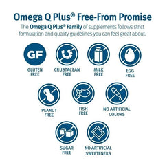 Dr. Sinatra Omega Q Plus Ultra supplement packaging on shelf implies trusted daily use.