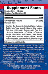 Label close-up of Dr Symonetts Oxygen Drops Plus with minerals