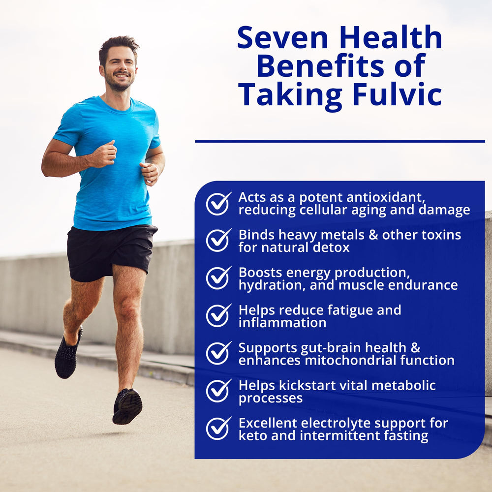 Glass with Dr. Tennant's Fulvic concentrate mixed in water for easy daily intake