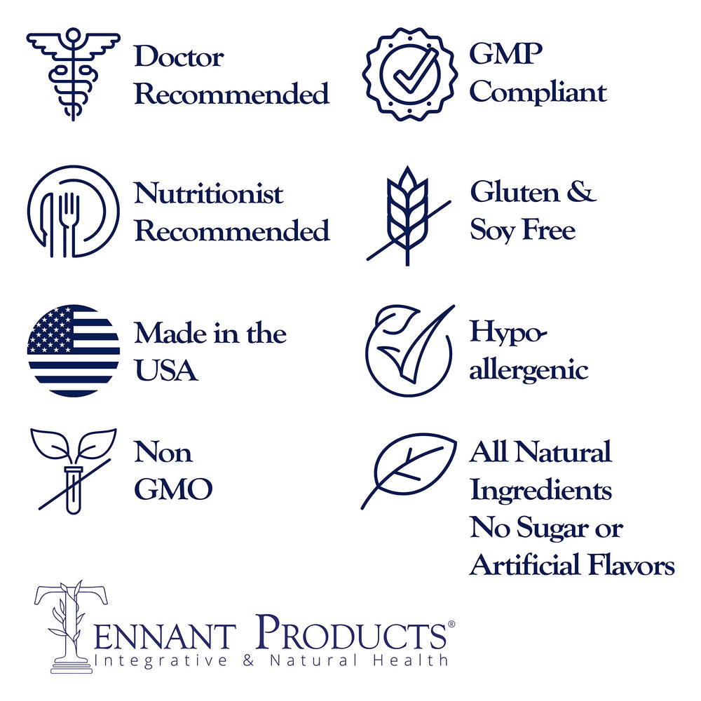 Dr. Tennant's Stress & Adrenal ingredient list shows bovine adrenal per capsule.