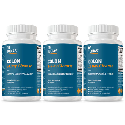 Dr. Tobias Colon Cleanse bottle with capsules supports gentle daily cleansing