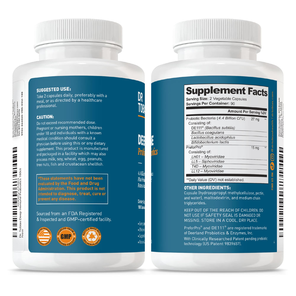 Dr. Tobias Deep Immune vegetarian non-GMO capsules packaging