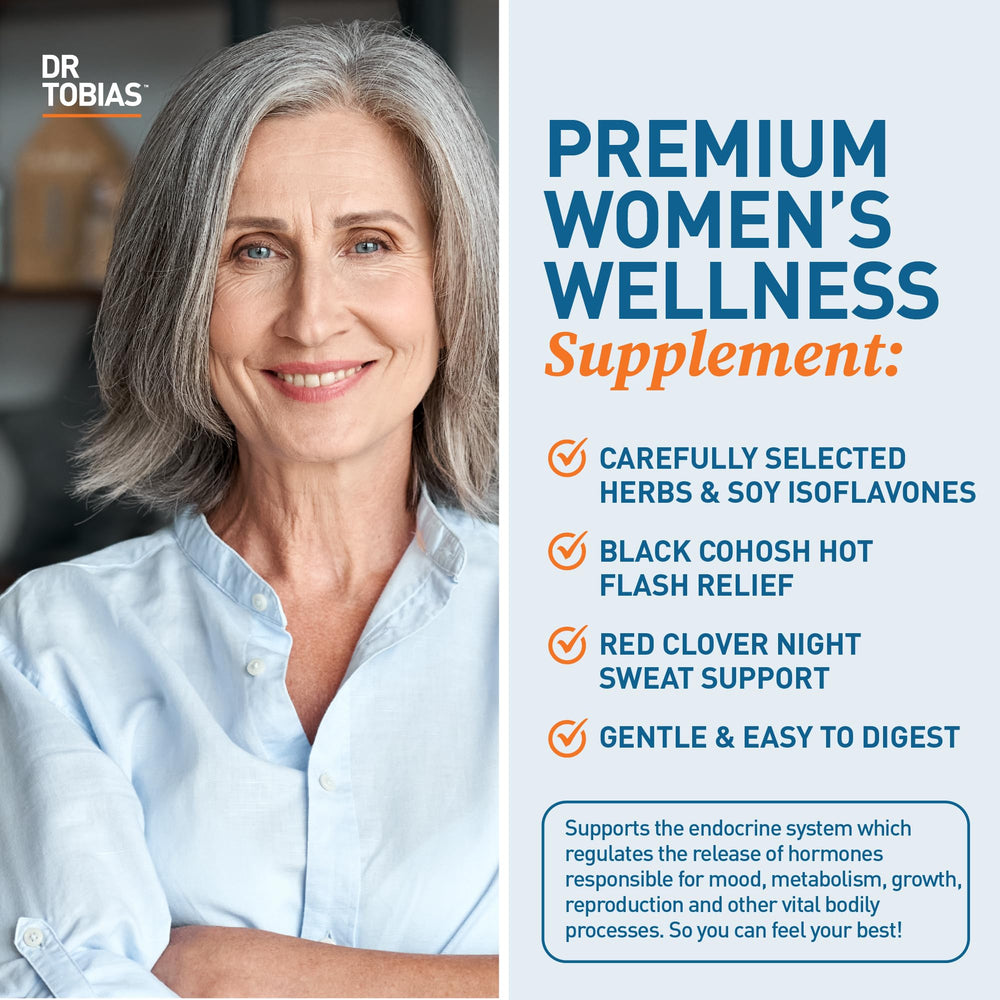 Herbal formula image for Dr. Tobias Menopause Relief with Don Quai and Red Clover