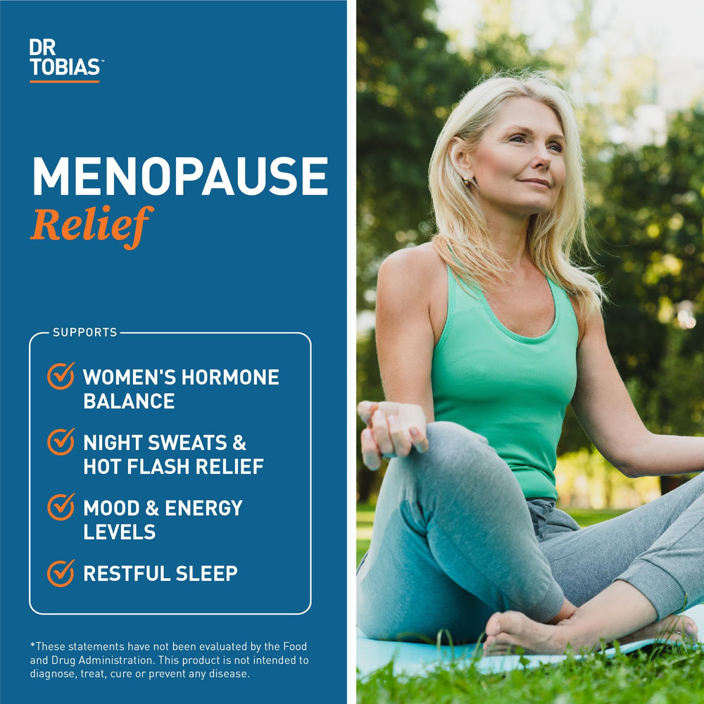 Ingredient blend of Dr. Tobias Menopause Relief with Black Cohosh and soy isoflavones