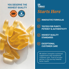 Wild-caught fish sourcing highlighted on Dr. Tobias packaging.