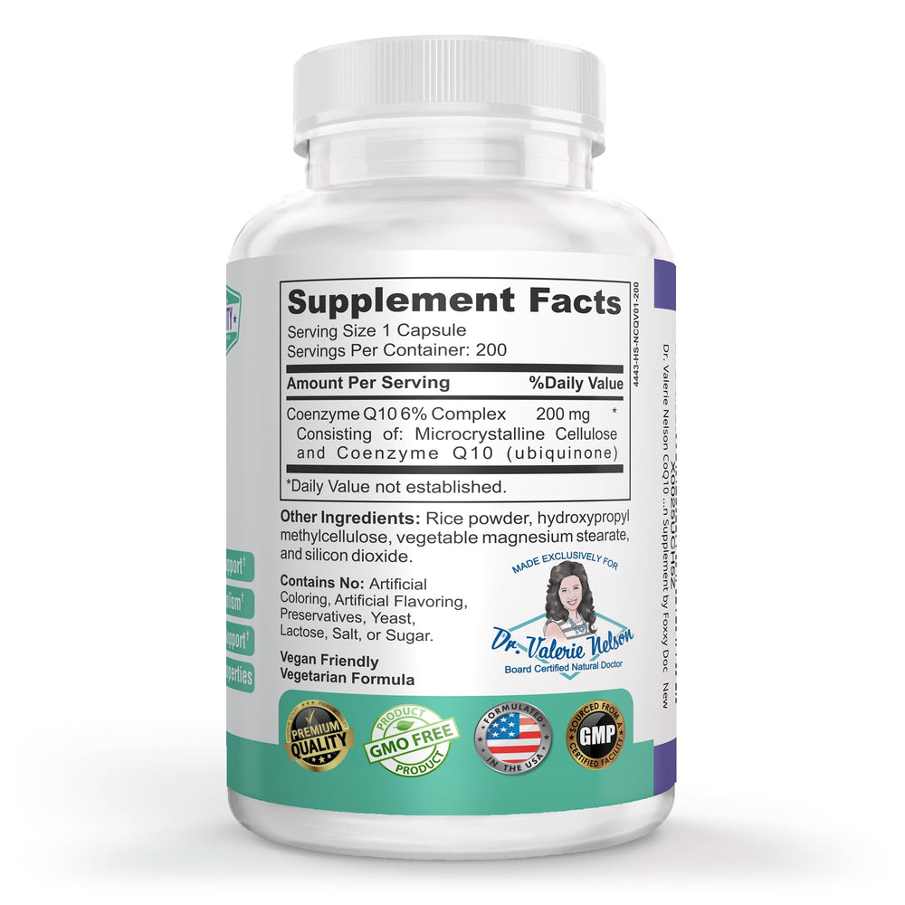 Dr. Valerie Nelson CoQ10 vegan capsules for cellular vitality