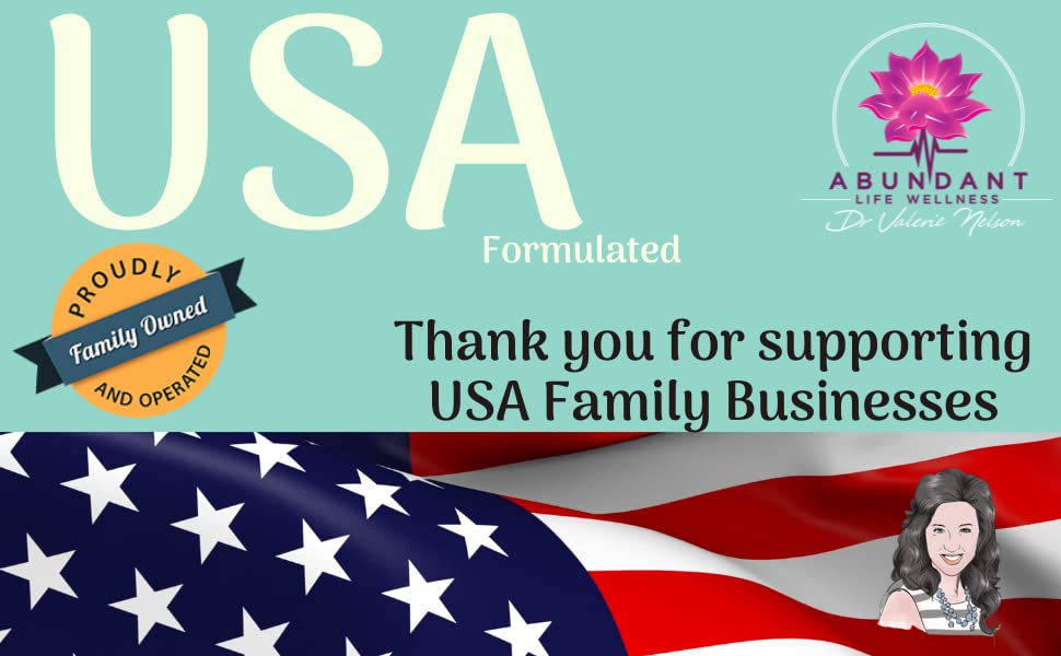 Label close-up on Wellness Booster highlighting USA made promise.
