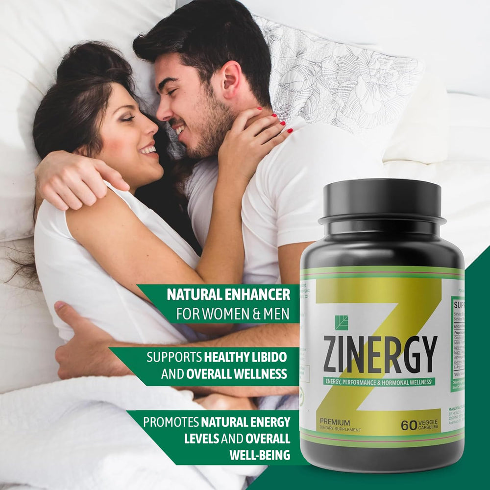 Dr. Zisman Zinergy pills on kitchen counter ready for morning regimen to start daily vitality.