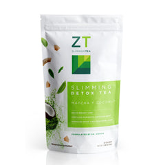 Dr. Zisman ZT Slimming Tea front label highlighting the matcha-coconut blend.