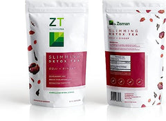 Dr. Zisman ZT Slimming Tea packaging design showcasing Goji-Ginger blend.