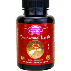 Dragon Herbs Duanwood Reishi bottle showcases premium extract for daily vitality