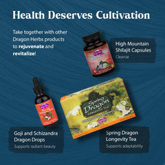 Dragon Herbs He Shou Wu capsules arranged for hair vitality support